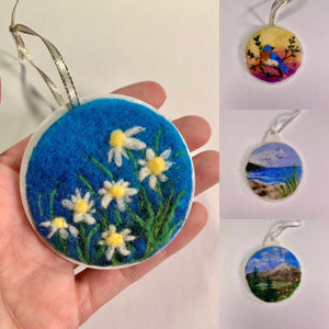 Needle-felted ornament class