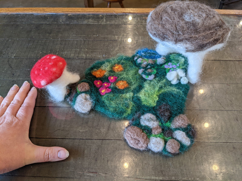 Needle Felted Fairy Garden