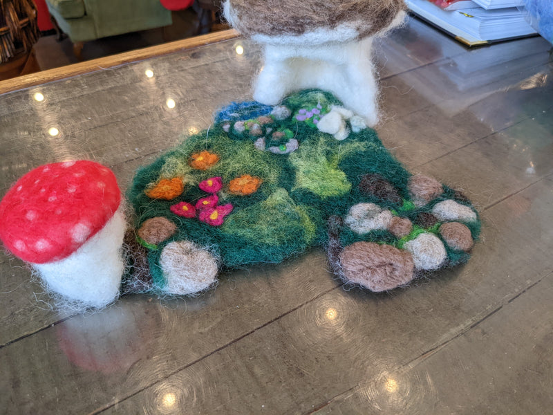 Needle Felted Fairy Garden