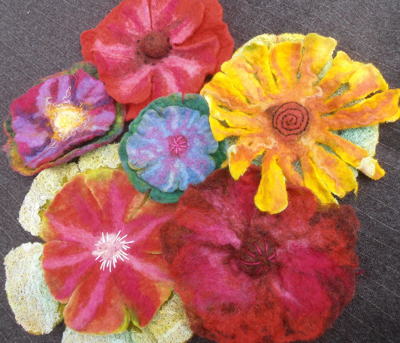 Wet Felted Flowers Workshop