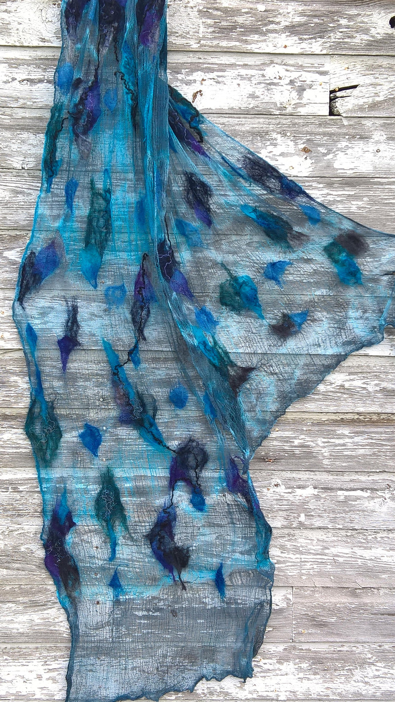 Felting on Guaze (Nuno Felting) Scarf Workshop