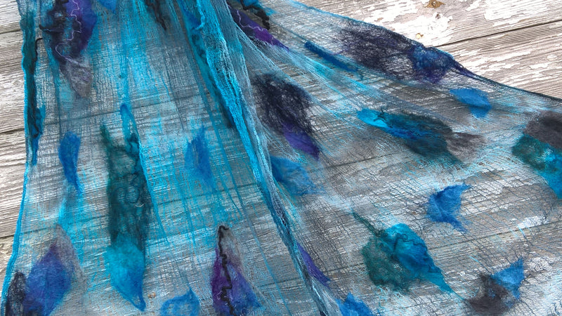 Felting on Guaze (Nuno Felting) Scarf Workshop