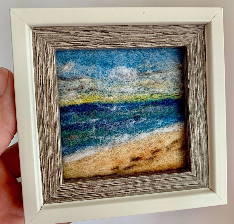 Wool Painting Step by Step Felting Class - Beach Scene - July 11th